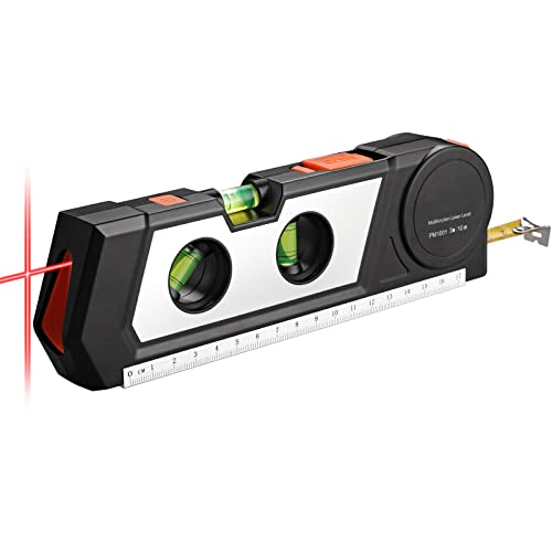 Neoteck Laser Line Level with Measure Tape Ruler