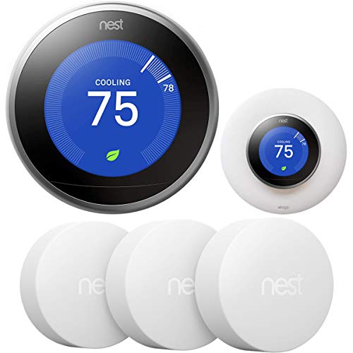Nest Learning Smart Thermostat Bundle with Temperature Sensor