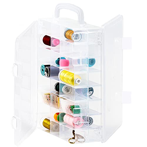 Creative Options Double-Sided 46-Compartment Thread Box - Clear - Cleaner's  Supply