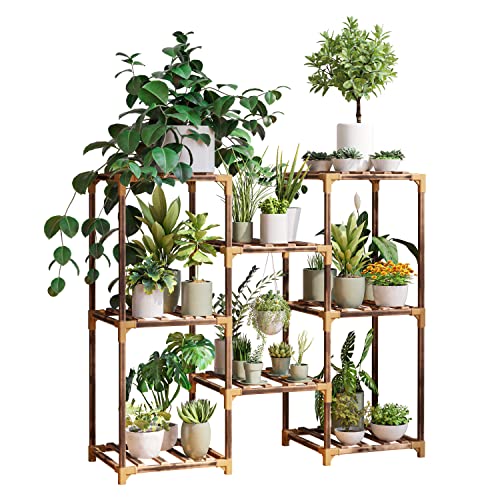 Wooden Plant Stand for Indoor and Outdoor Use by New England Stories