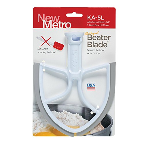 New Metro Design KA-5L Beater Blade for KitchenAid 5 Qt Mixers, Grey