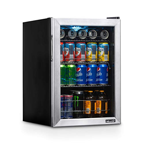NewAir AB-850 Beverage Refrigerator with Glass Door - Stainless Steel