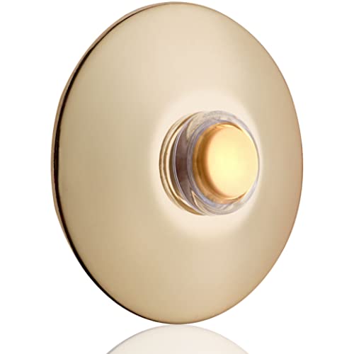 Newhouse Hardware BR5WL Lighted Doorbell Button, 1-Pack, Brass