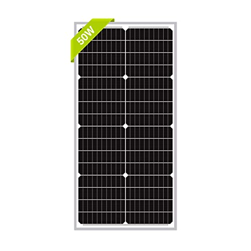 Newpowa 50W Solar Panel 50W12V Monocrystalline PV Module