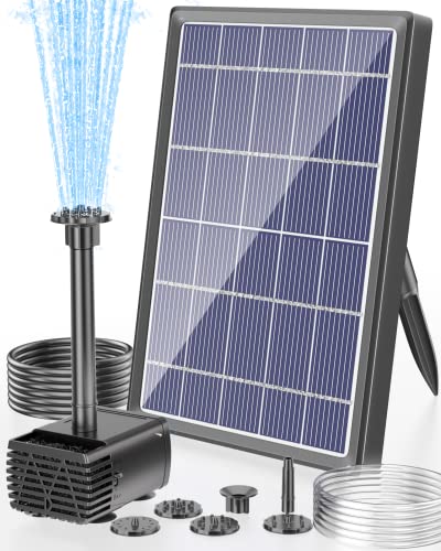 NFESOLAR 3.5W Solar Fountain Pump with 1500mAh Battery Backup