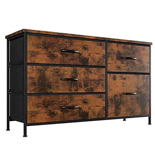 Nicehill 5-Drawer Rustic Brown Bedroom Dresser