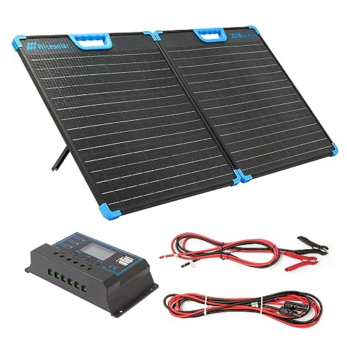 Nicesolar 100W Bifacial Foldable Solar Panel Kit for Outdoor Power Needs