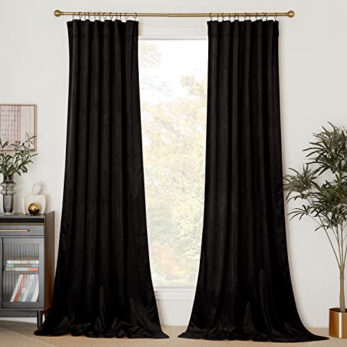 NICETOWN Black Blackout Curtains