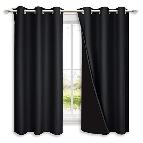 NICETOWN 100% Blackout Short Curtains for Kids Room