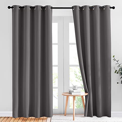NICETOWN Gray Blackout Curtains
