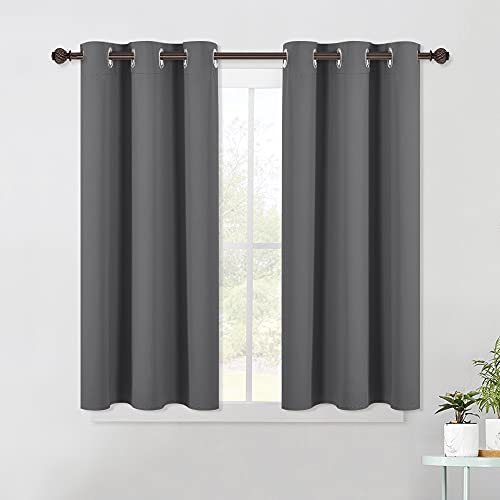 NICETOWN Grey Blackout Curtain Panels