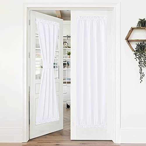 NICETOWN Pure White Curtain Panel for Door