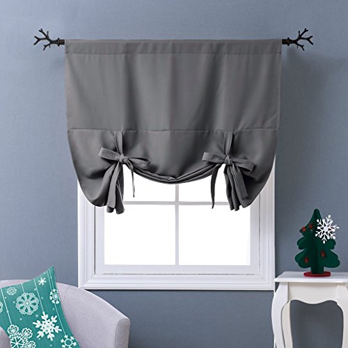 NICETOWN Thermal Insulated Blackout Short Curtain - Bathroom Curtain