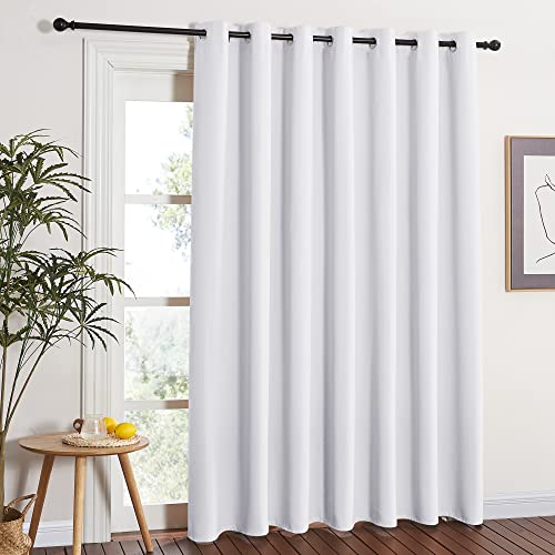 NICETOWN Silver Grommet Top Vertical Blinds - Patio Privacy Curtains
