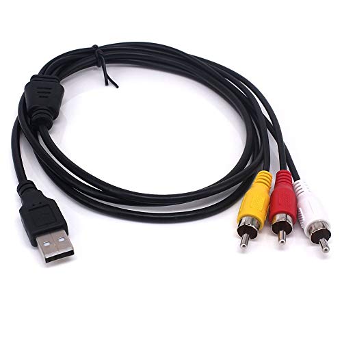 Nightwolf USB to 3 RCA Male Jack Splitter Cable