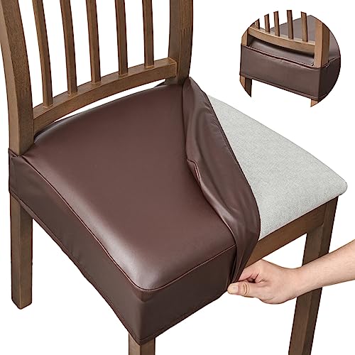 NILUOH Waterproof Seat Covers for Dining Room Chairs Set of 4