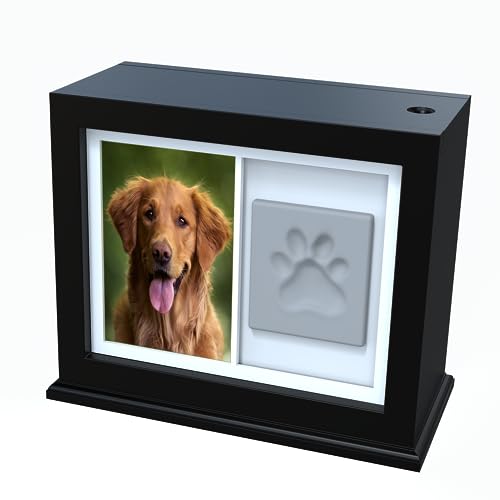NIMBIO Pet Urn with Photo Frame and Paw Print Kit