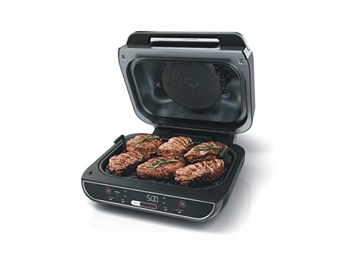Grill and Air Fryer Combo, CATTLEMAN CUISINE 10-in-1 Indoor Electric Grill,  Stainless Steel Air