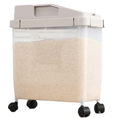 NLGG Large Airtight Rice Container with Wheels and Measuring Cup