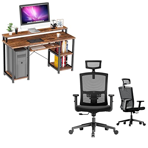 NOBLEWELL Computer Desk and Ergonomic Office Chair