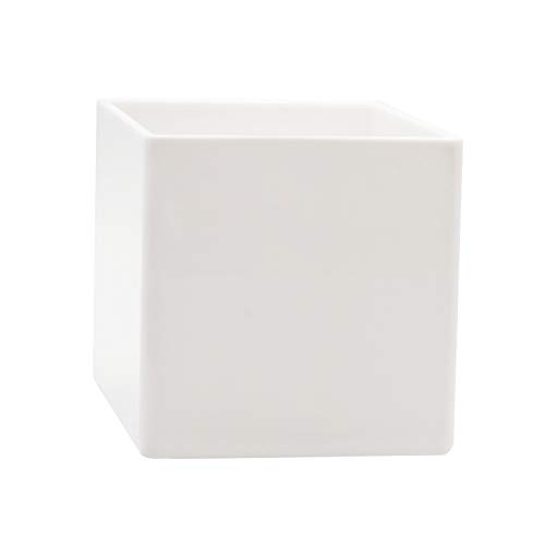 Non Breakable Plastic Flower Vase Cubes - White