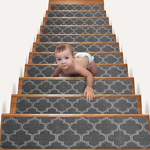 Non-Slip Carpet Stair Runners Treads for Indoor Wooden Steps