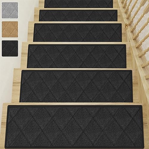 Non-Slip Carpet Stair Treads for Indoor - 4 Pack