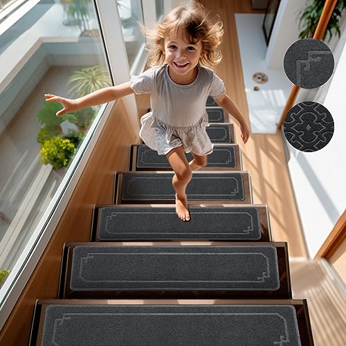 Non Slip Carpet Stair Treads - Yecaye 15Pcs