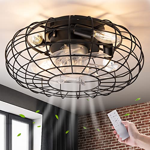 NookNova 16'' Farmhouse Industrial Ceiling Fan with Lights