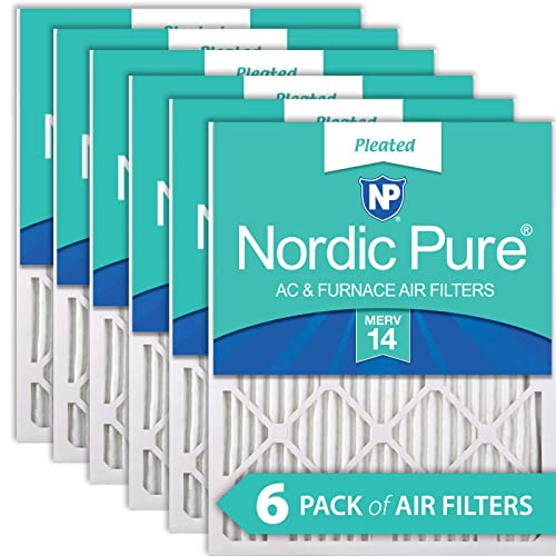 Nordic Pure 18x20x1 MERV 14 Pleated AC Furnace Air Filters 6 Pack