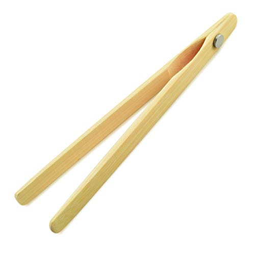 Norpro 8" Bamboo Toaster Tongs with Magnet