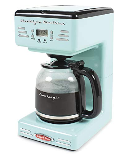 12-Cup Retro Coffee Maker with LED Display, Automatic Shut-Off & Keep Warm
