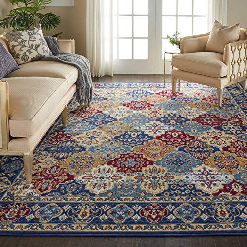 Multicolor Persian 8x10 Area Rug by Nourison - Easy-Cleaning, Non Shedding