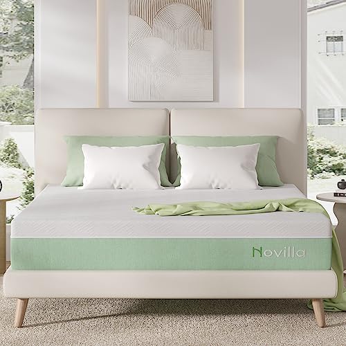 Novilla Gel Memory Foam Mattress Queen - Cool Sleep & Motion Isolation