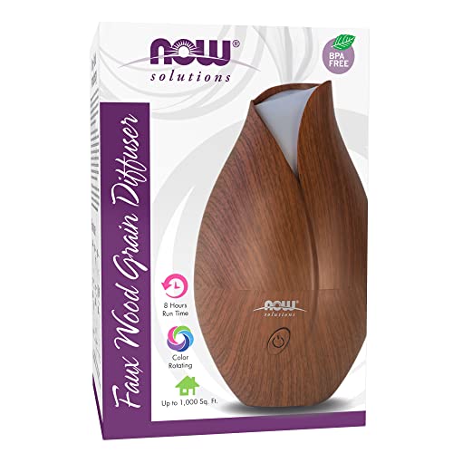 NOW Essential Oils Ultrasonic Faux Wood Aromatherapy Oil Diffuser - Stylish and Effective