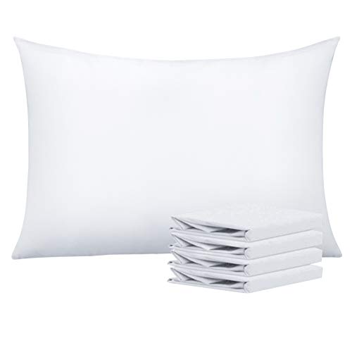 NTBAY Queen Pillowcases Set of 4, 1800 Super Soft, 20x30 Inches, White