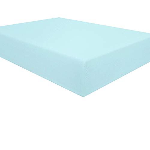 NTBAY 100% Brushed Microfiber Twin Fitted Sheet - Aqua
