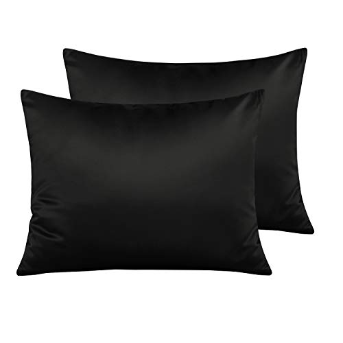 NTBAY Zippered Satin Pillow Cases - Luxury Standard Pillowcases for Hair and Skin