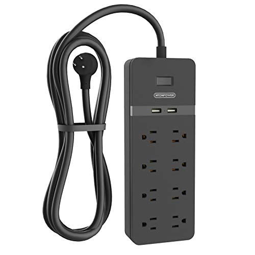 NTONPOWER 25 ft Extension Cord Power Strip with USB Ports
