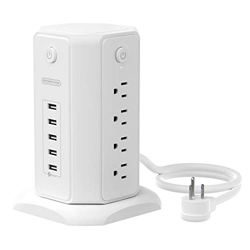 NTONPOWER 8 Outlet Power Strip Tower with USB