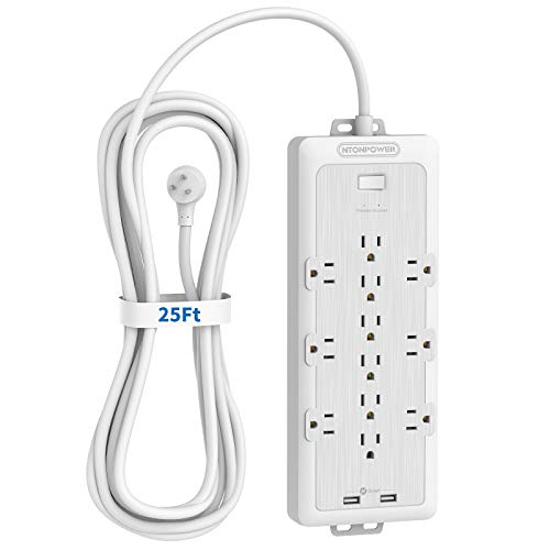 NTONPOWER Surge Protector Power Strip with Long Cord