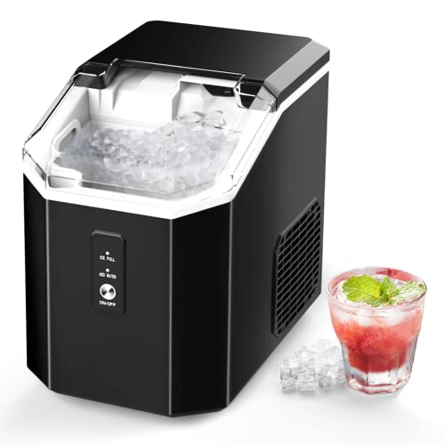 FOOING Pebble Portable Ice Maker: Self-Cleaning, 34Lbs/24H