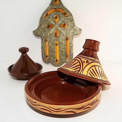 Moroccan Hand Painted Tagine Pot for Slow Cooking (Medium, Royal Desert Mystic)