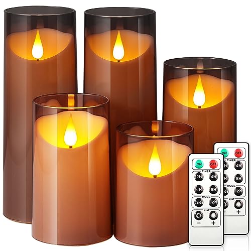 NURADA Flameless Candles with Remote and Timer, Pack of 5