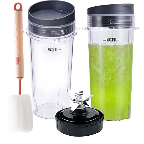 Nutri Ninja Replacement Parts - 6Fin Blender Male Blade and Cups Set