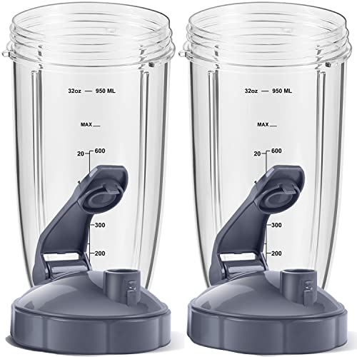 NutriBullet 32oz Cups with Flip-Top To-Go-Lid