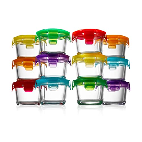 NutriChef 12PC Glass Food Storage Containers