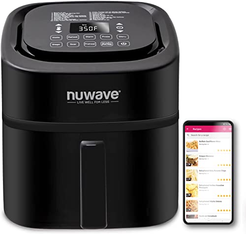 Nuwave Brio 8-Qt Air Fryer: 1800W Power, Easy Display, 100 Presets