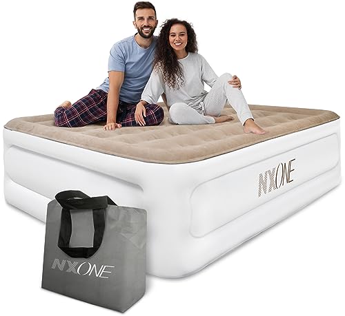 NXONE 18" Luxury Self-Inflating Air Mattress with Built-In Pump