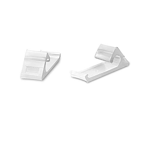 Nylon Horizontal Siding Clips for Coax (RG6 RG59) Cable Mounting Home Snap in Clips for Hanging and Wire Bundle Cable Management - White - 10 Pack